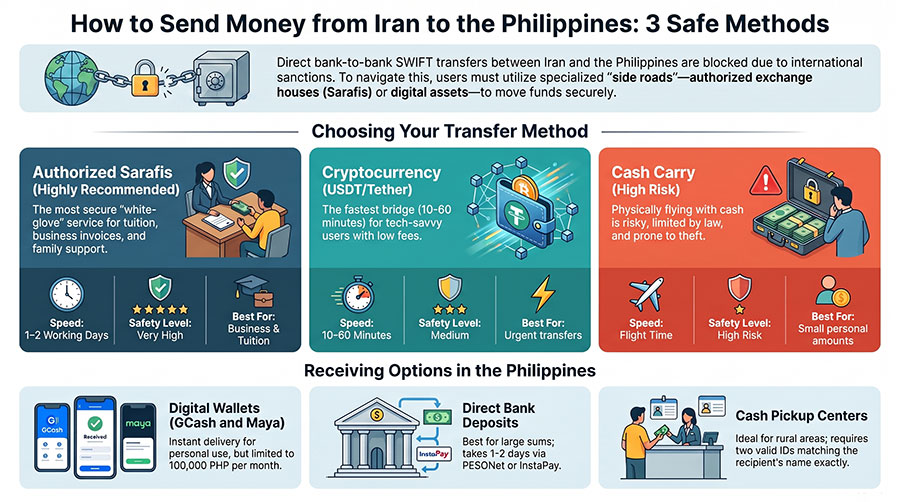 How to Send Money from Iran to Philippines? | 3 Fast Methods 1 Iran-Philippines_Money_Transfer_Guide